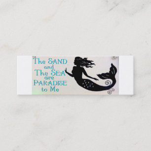 sand and sea mermaid skinny business card