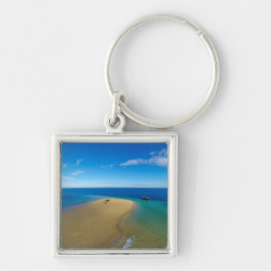 Sand Bar And Dhow   Ibo Island, Mozambique Key Ring