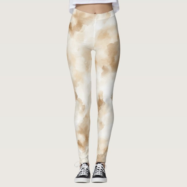 Sand Beach Abstract Leggings (Front)