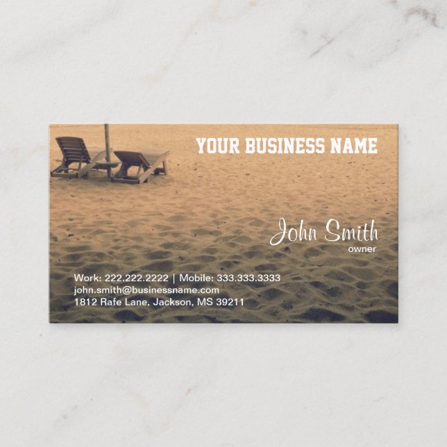 Sand Beach business card (Front)
