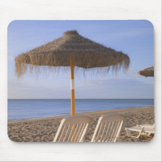 Sand Beach Chairs with Umbrella Mouse Mat