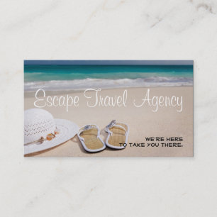 Sand Beach Travel Agency Agent Business Card