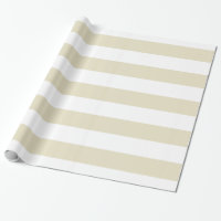 Sand Beige White Huge Stripes