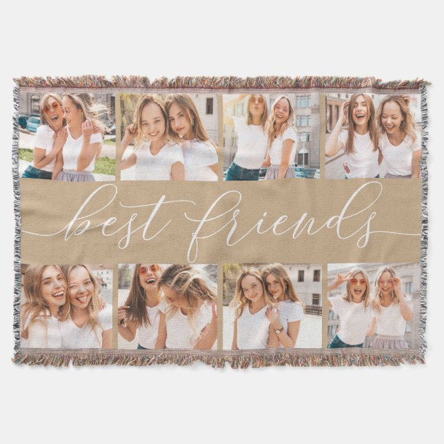Sand | Best Friends Photo Collage Throw Blanket (Front)
