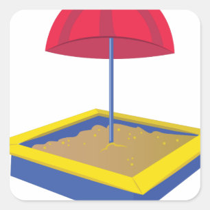 Sand Box Square Sticker