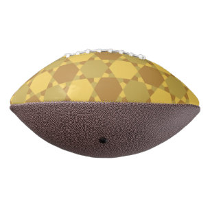 Sand Brown Star Optical Illusion Pattern American Football