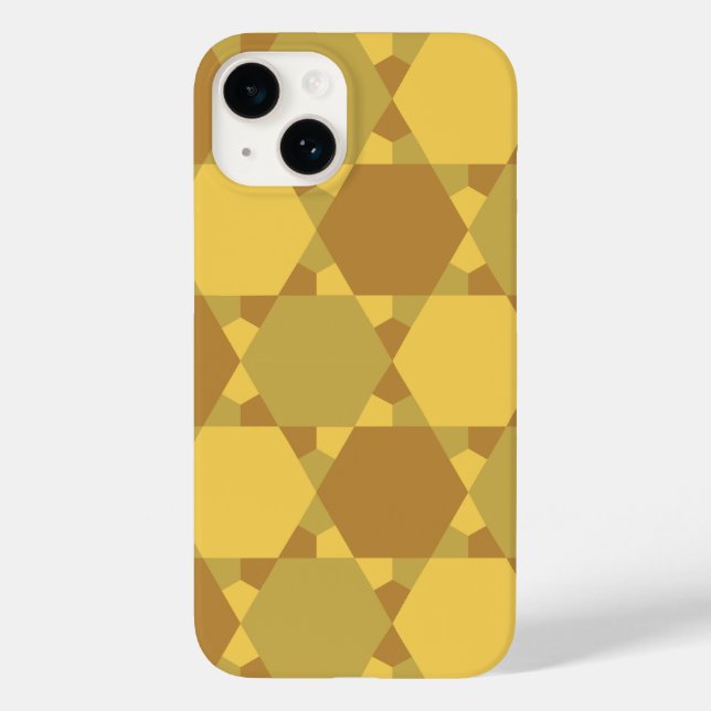 Sand Brown Star Optical Illusion Pattern Case-Mate iPhone Case (Back)