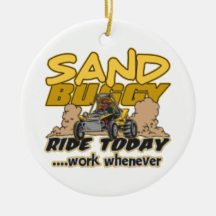 Sand Buggy Ride Today Ceramic Tree Decoration
