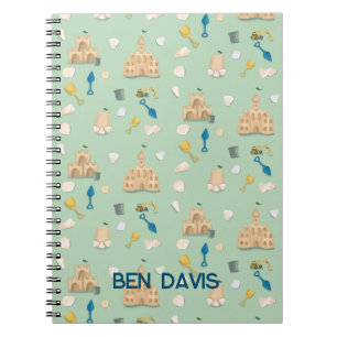 Sand Castle Architect Beach Scene Notebook