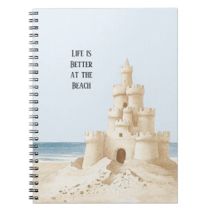 Sand Castle Ocean Beach Notebook