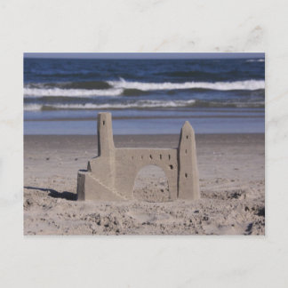 sand castle, ocean city postcard