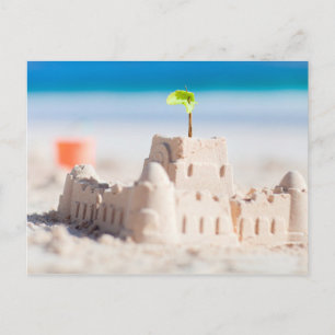 Sand castle postcard