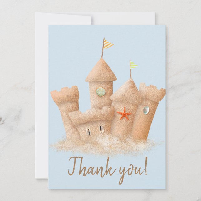 Sand Castle Thank You Card (Front)