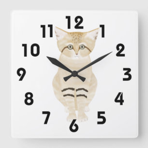 Sand Cat Wall Clock
