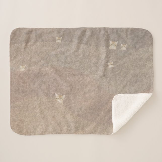 Sand Cats Sherpa Blanket (Front (Horizontal))