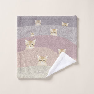 Sand Cats Wash Cloth