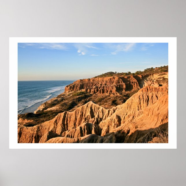 Sand Cliffs at Torrey Pines Poster (Front)
