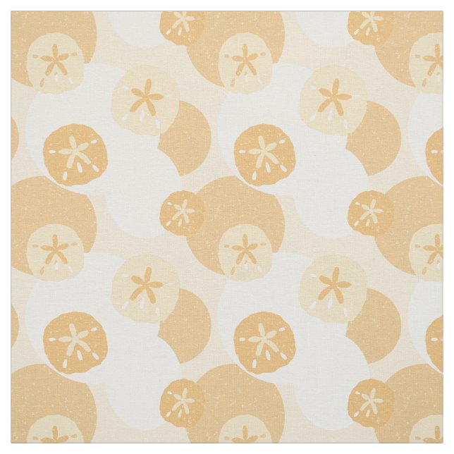 Sand Dollar Abstract Coastal Pattern Fabric (Swatch)