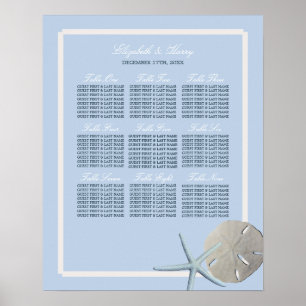 Sand Dollar and Starfish Beach Seating Chart
