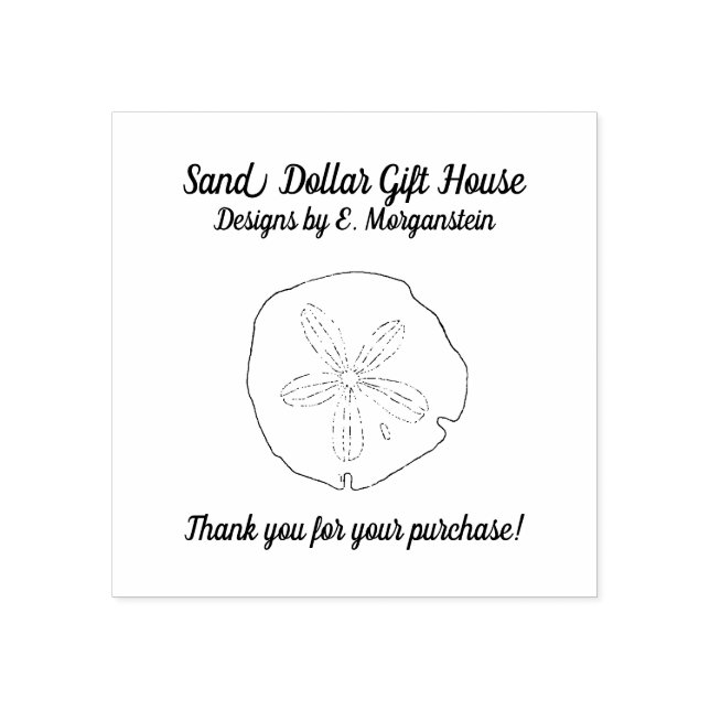 Sand Dollar Beach Business Thank You Stamp (Imprint)