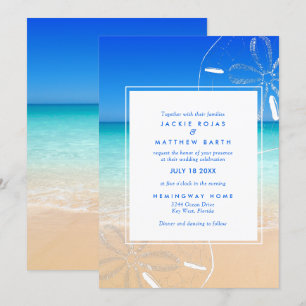 Sand Dollar Beach Florida Wedding Invitation