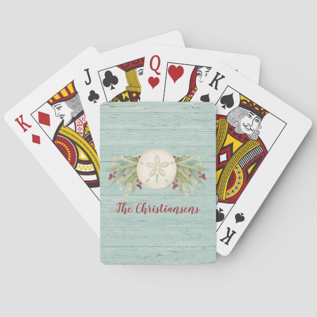 Sand Dollar Beach Playing Cards (Back)