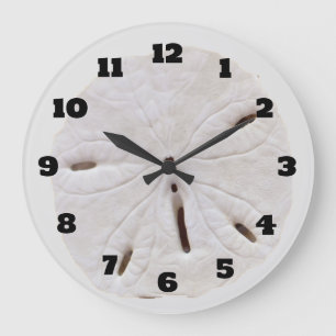 Sand Dollar Beach Seashells Beach Natural Trendy Large Clock