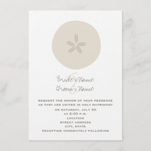 Sand Dollar Beach Wedding Invitation