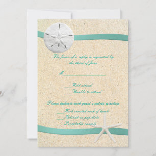 Sand Dollar Beach Wedding Response Card