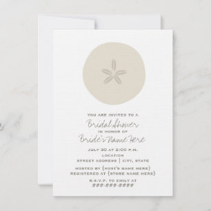 Sand Dollar Bridal Shower Invitation