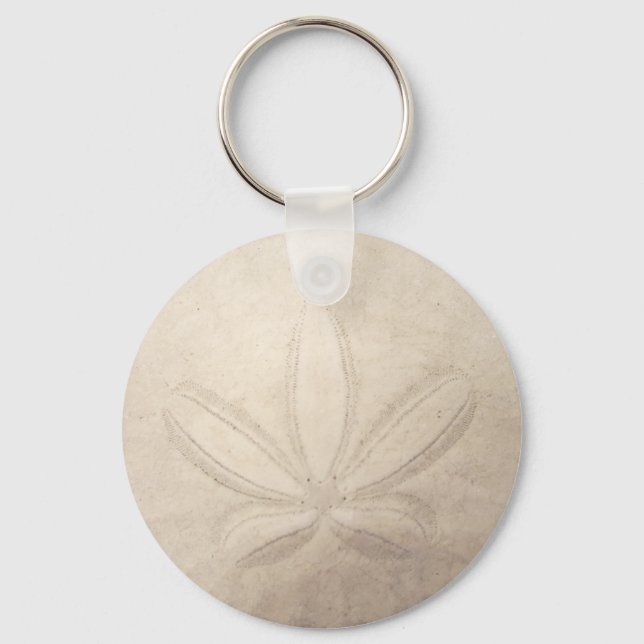Sand Dollar Button Keychain (Front)