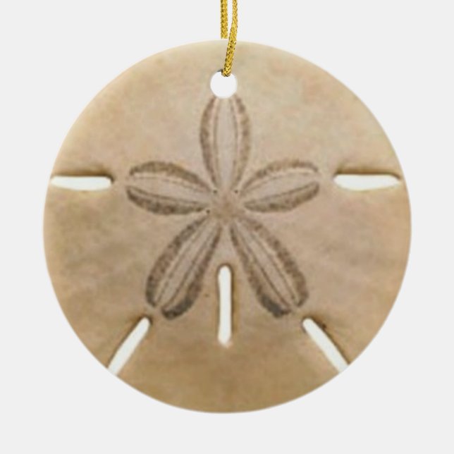 Sand dollar ceramic tree decoration (Front)