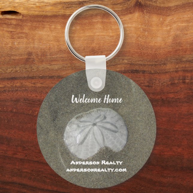 Sand Dollar Coastal Home Sales Real Estate  Key Ring (Front)