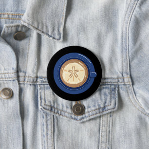 Sand Dollar Coffee Latte 7.5 Cm Round Badge