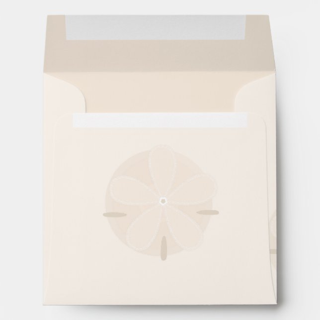 Sand Dollar Custom Wedding Envelope (Back (Bottom))