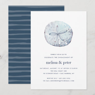 Sand Dollar Engagement Party Invitation