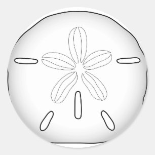 Sand Dollar Envelope Closures Classic Round Sticker
