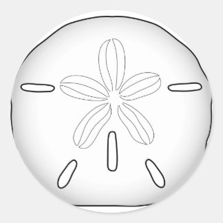 Sand Dollar Envelope Closures Classic Round Sticker