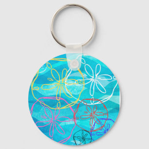 Sand Dollar graphic design on keychain