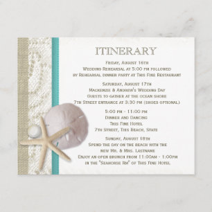 Sand Dollar Lace and Pearl Invitation