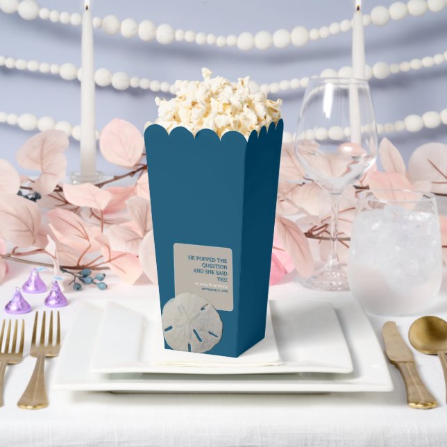 Sand dollar, Ocean Blue Beach Wedding Favour Box (Wedding)