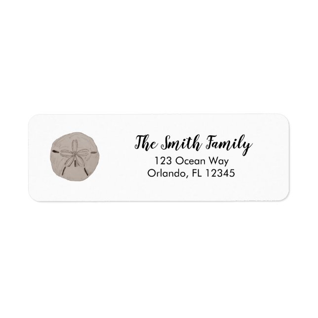 Sand Dollar Painting Return Address Label (Front)