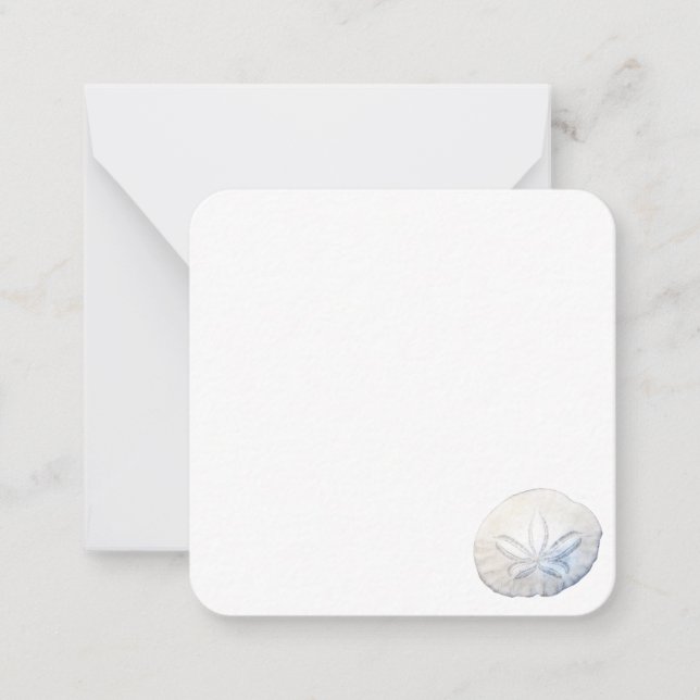 Sand Dollar Photo Flat Note Cards (Front)
