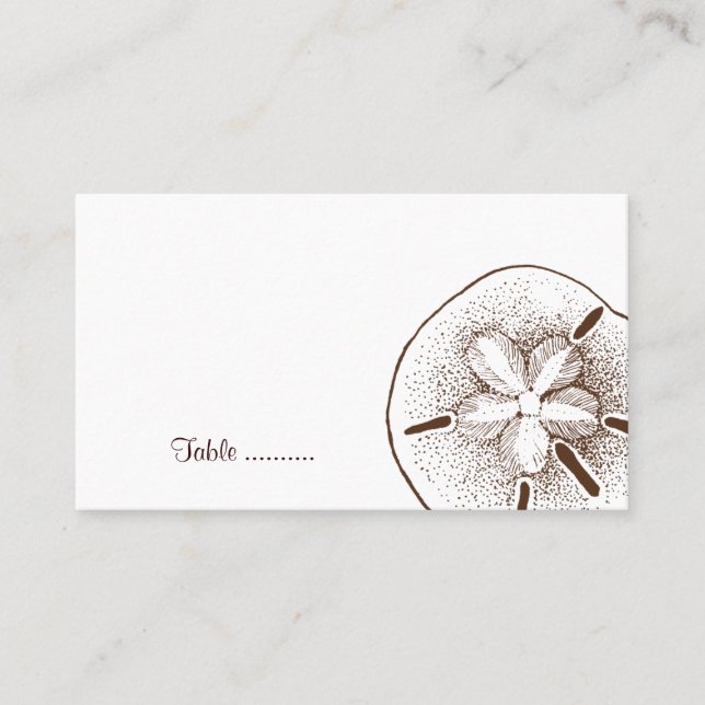 Sand Dollar Place Card (Front)