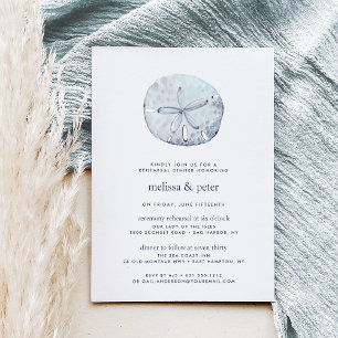 Sand Dollar Rehearsal Dinner Invitation