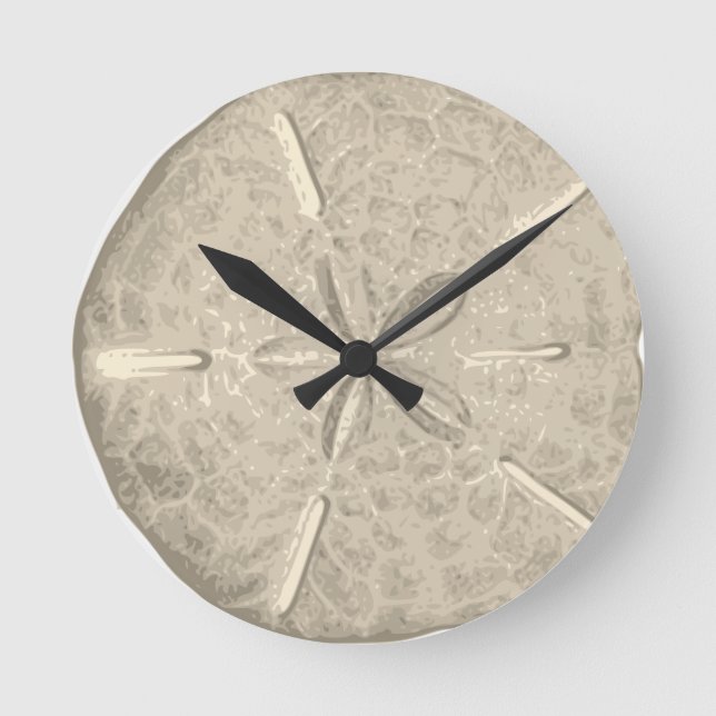 Sand Dollar Round Clock (Front)