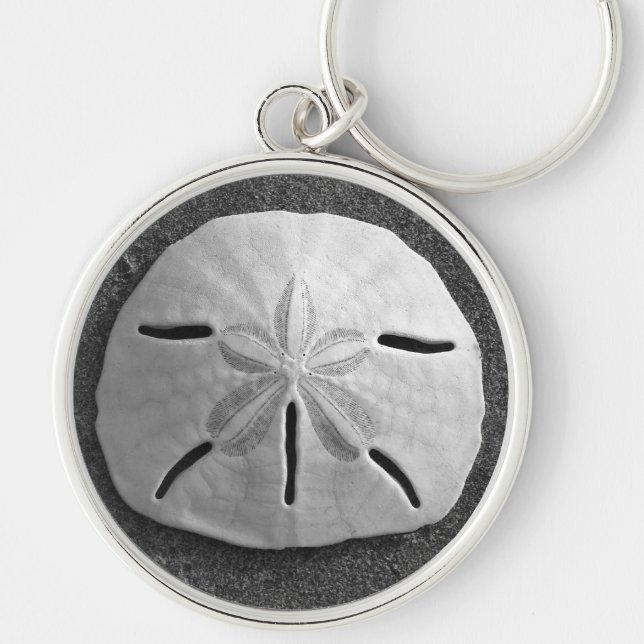 Sand Dollar Sea Shell Ocean Beach Keychain (Front)