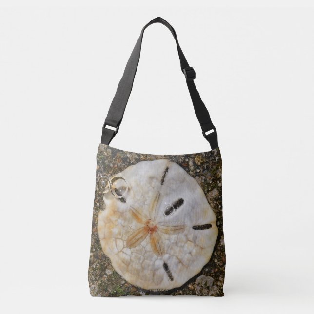 Sand Dollar Sea Shell Under Water Crossbody Bag (Front)