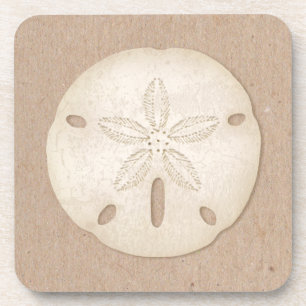 Sand Dollar Seashell Beach Drink Coaster