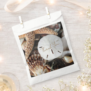 Sand Dollar Seashells Wedding Party Favour Bags